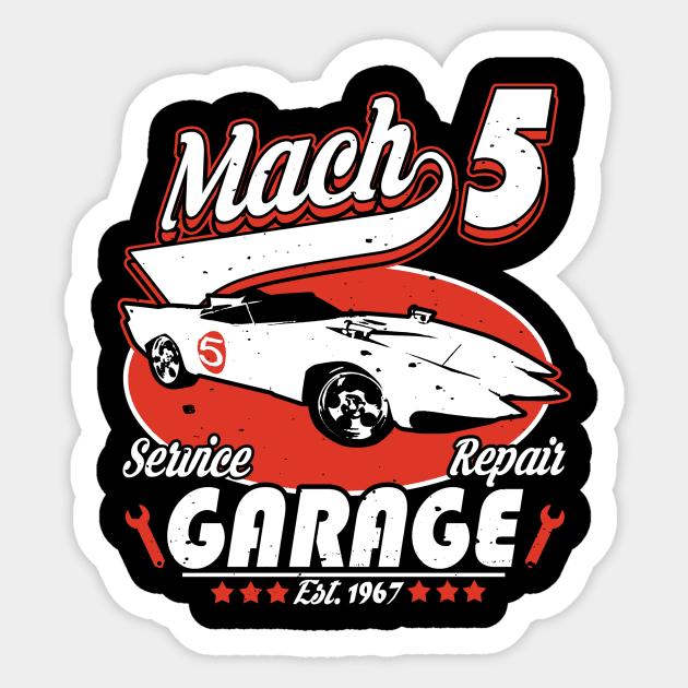 Mach 5 Garage Sticker by absolemstudio